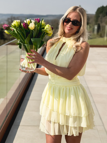 Robe courte Eponine - Jaune