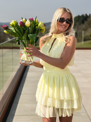 Robe courte Eponine - Jaune