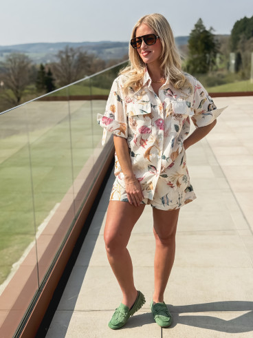 Chemise à motif Eolia - Ecru