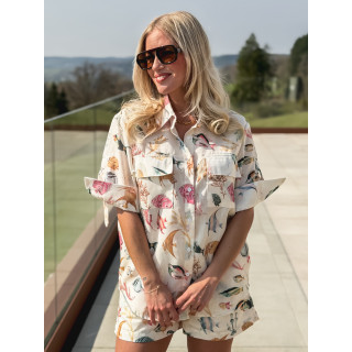 Chemise à motif Eolia - Ecru