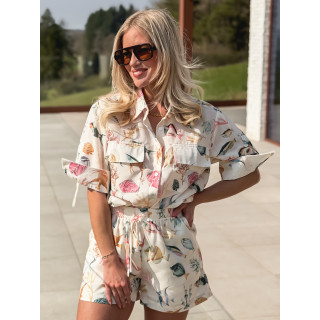 Chemise à motif Eolia - Ecru