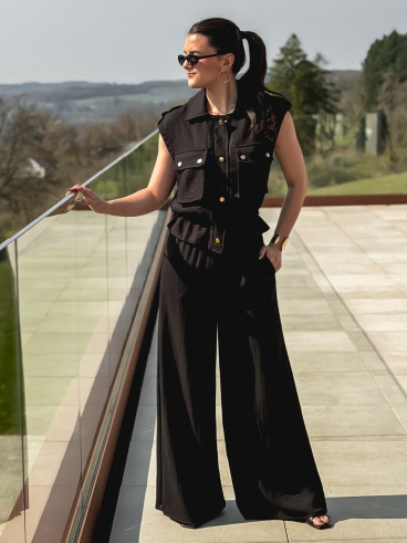 Chemise sans manches Maëllie - Noir