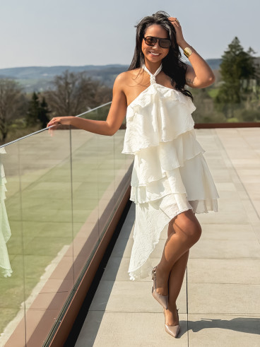 Robe courte Anaïs - Ecru