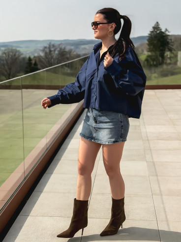 Jupe short en jeans Nelly - Bleu