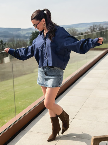 Jupe short en jeans Nelly - Bleu