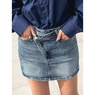 Jupe short en jeans Nelly - Bleu