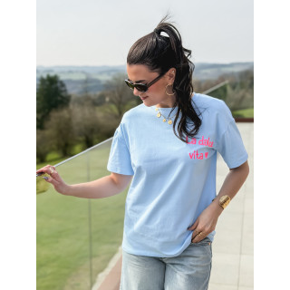 T-shirt "La dolce vita" - Bleu ciel