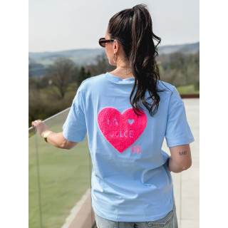 T-shirt "La dolce vita" - Bleu ciel