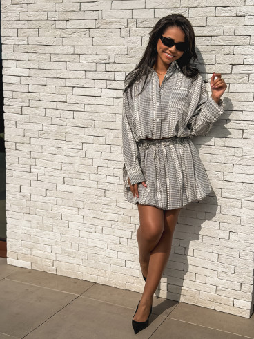 Chemise Heidi - Noir/Ecru