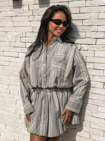 Chemise Heidi - Noir/Ecru