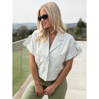 Chemise lignée Dolorès - Vert