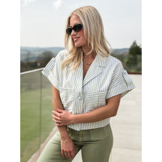 Chemise lignée Dolorès - Vert