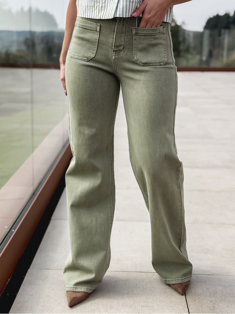 Jeans Anna - Vert sauge