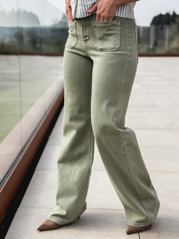 Jeans Anna - Vert sauge