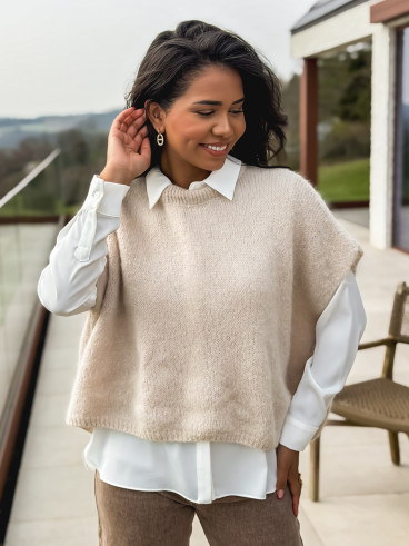 Pull sans manches Maylie - Beige