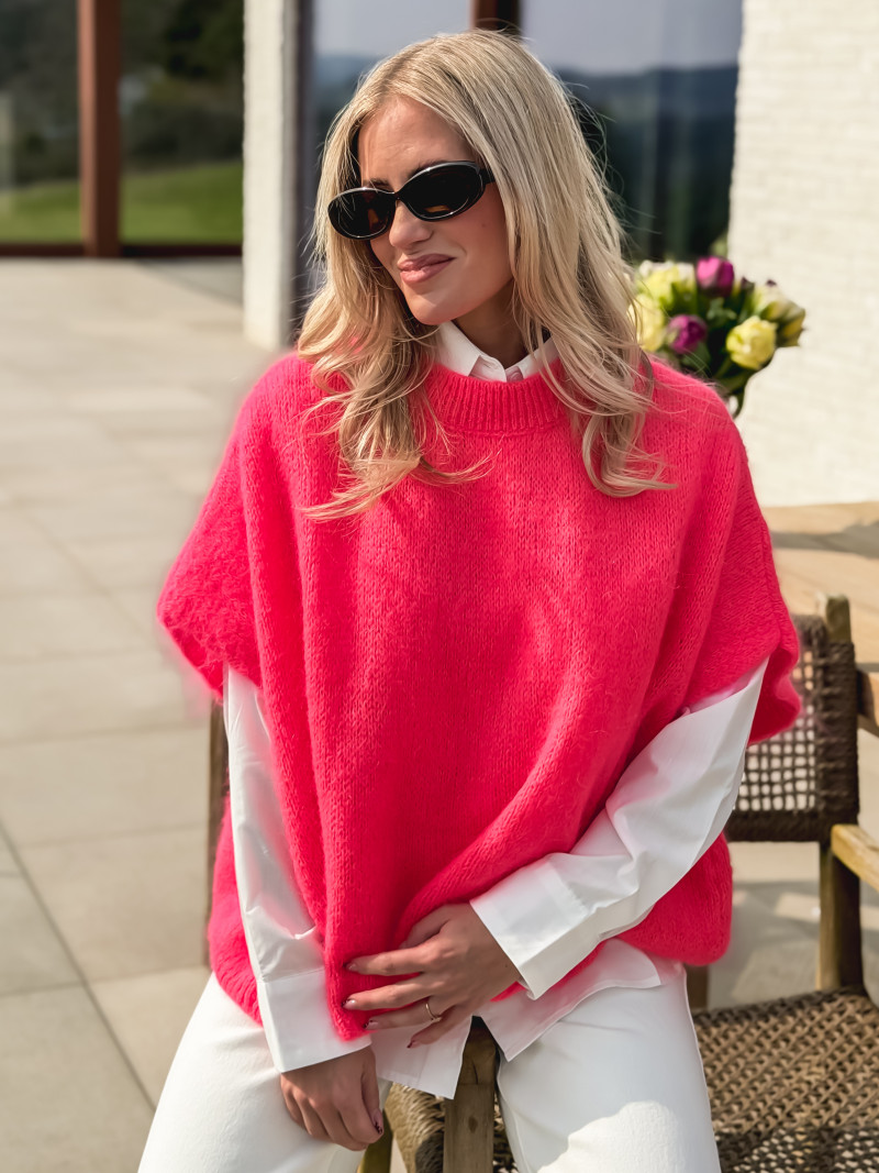 Pull Femme Mossino Taille S – Corail Varié, Style Classique, Coton (occasion)