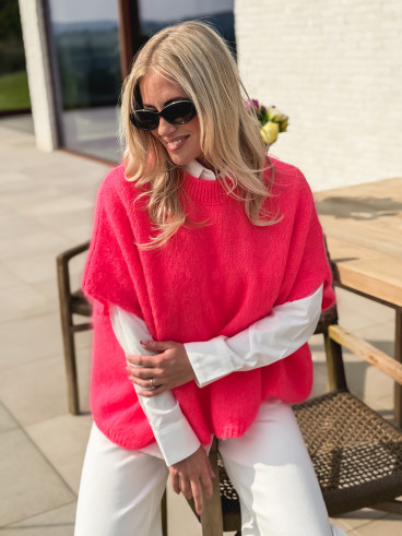 Pull sans manches Maylie - Corail fluo