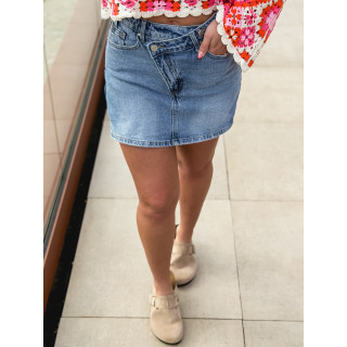 Jupe short en jeans Nelly - Bleu clair