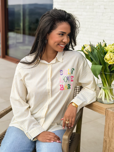 Chemise "Self love baby" - Jaune