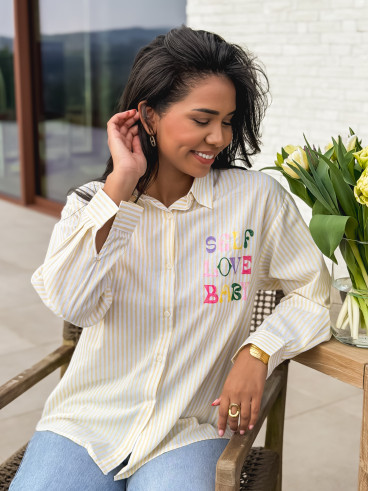Chemise "Self love baby" - Jaune
