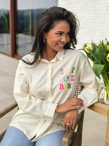 Chemise "Self love baby" - Jaune