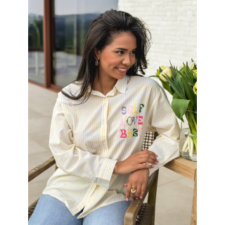 Chemise "Self love baby" - Jaune