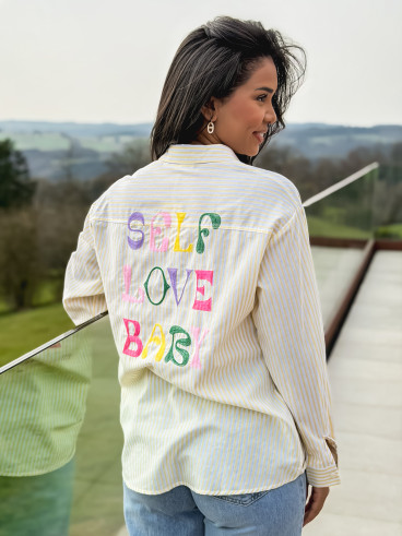 Chemise "Self love baby" - Jaune