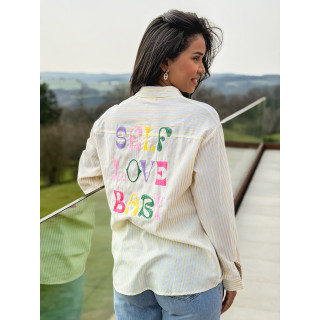 Chemise "Self love baby" - Jaune