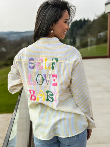 Chemise "Self love baby" - Jaune