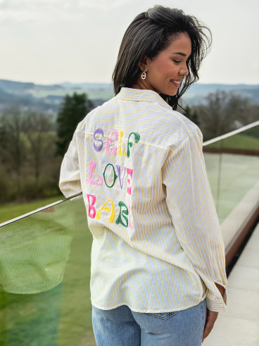 Chemise "Self love baby" - Jaune