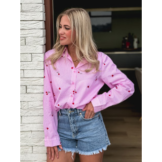 Chemise lignée Georginia - Rose