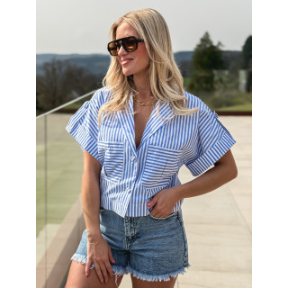 Chemise lignée Dolorès - Bleu