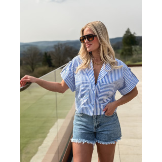 Chemise lignée Dolorès - Bleu