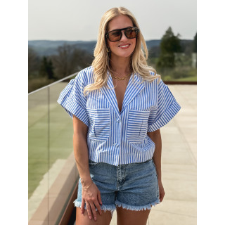 Chemise lignée Dolorès - Bleu