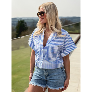 Chemise lignée Dolorès - Bleu