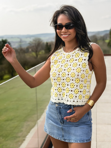 Jupe short en jeans Nelly - Bleu clair