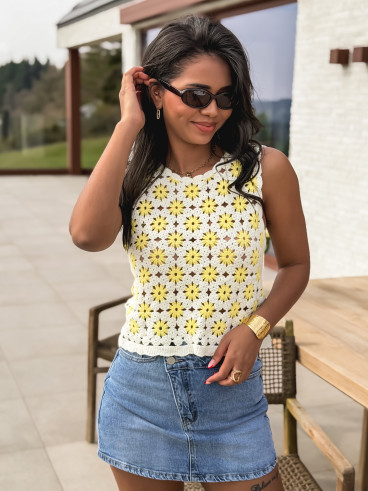 Jupe short en jeans Nelly - Bleu clair