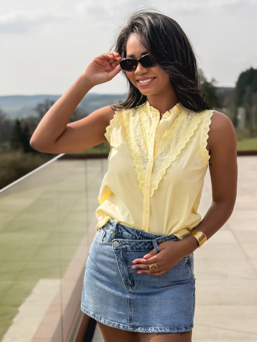 Jupe short en jeans Nelly - Bleu clair