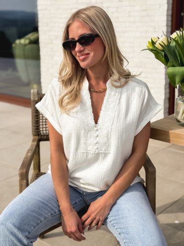 Blouse Hinda - Blanc