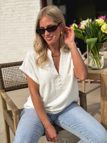 Blouse Hinda - Blanc