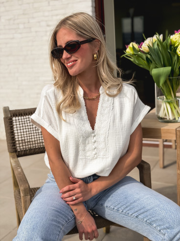 Blouse Hinda - Blanc