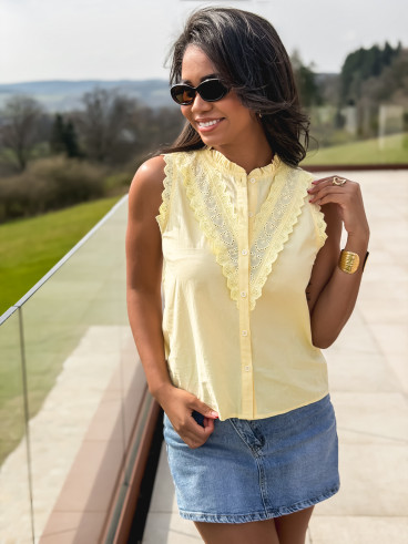 Chemisier sans manches Sélinna - Jaune Chemisier sans manches Sélinna - Jaune
