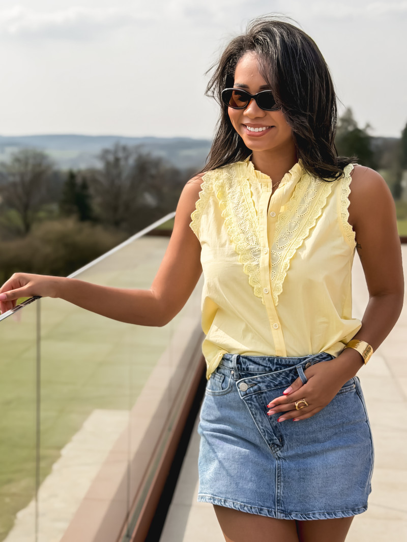 Chemisier sans manches Sélinna - Jaune Chemisier sans manches Sélinna - Jaune