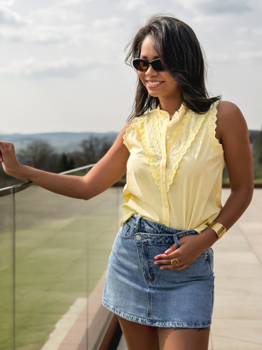 Chemisier sans manches Sélinna - Jaune Chemisier sans manches Sélinna - Jaune