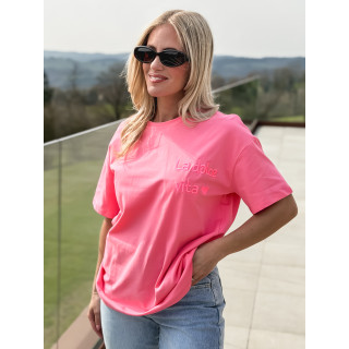 T-shirt "La dolce vita" - Fuchsia