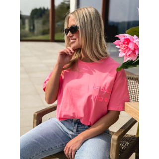 T-shirt "La dolce vita" - Fuchsia