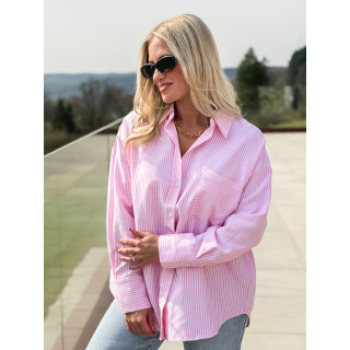 Chemise lignée Sandrine - Rose