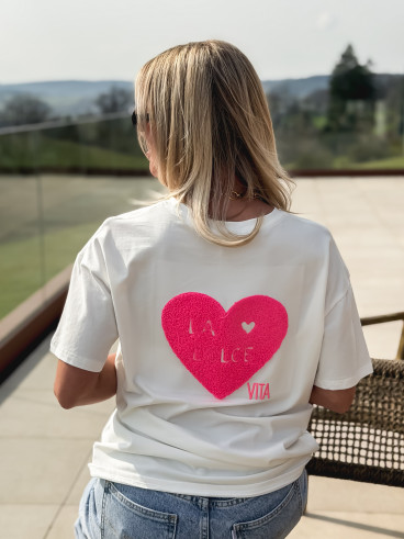 T-shirt "La dolce vita" - Blanc