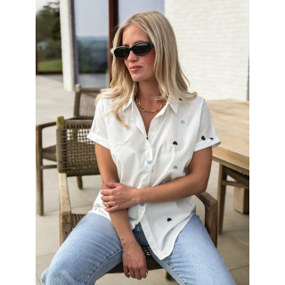 Chemise à coeurs Camerone - Blanc