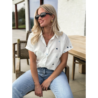 Chemise à coeurs Camerone - Blanc